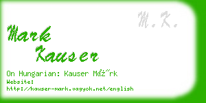 mark kauser business card